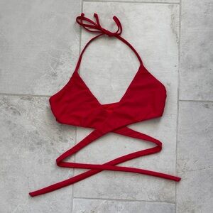 Target Red Wrap Bikini Top